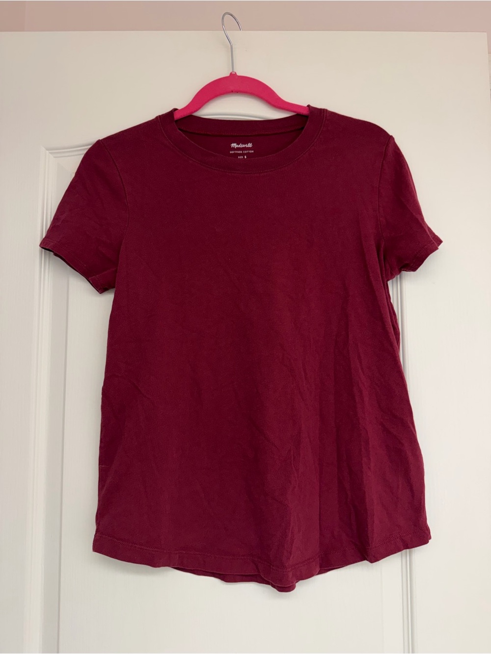 Madewell Short Sleeve Crewneck Tee in Wine